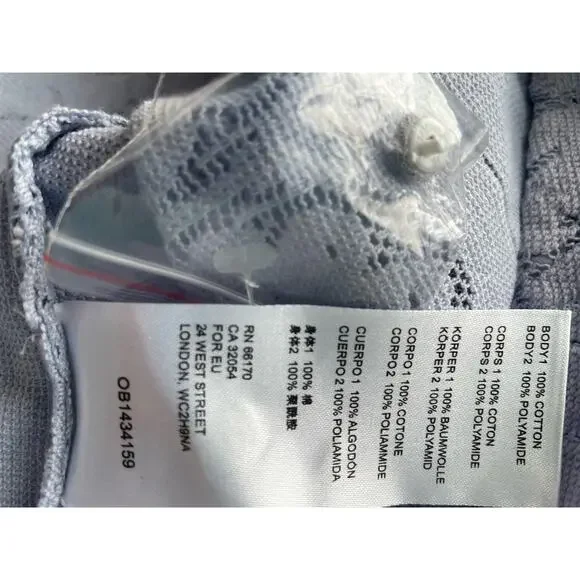 Free People Women’s Madonna Semi-Sheer Lace Cropped Top Blouse Lilac Size XL - Picture 9 of 9